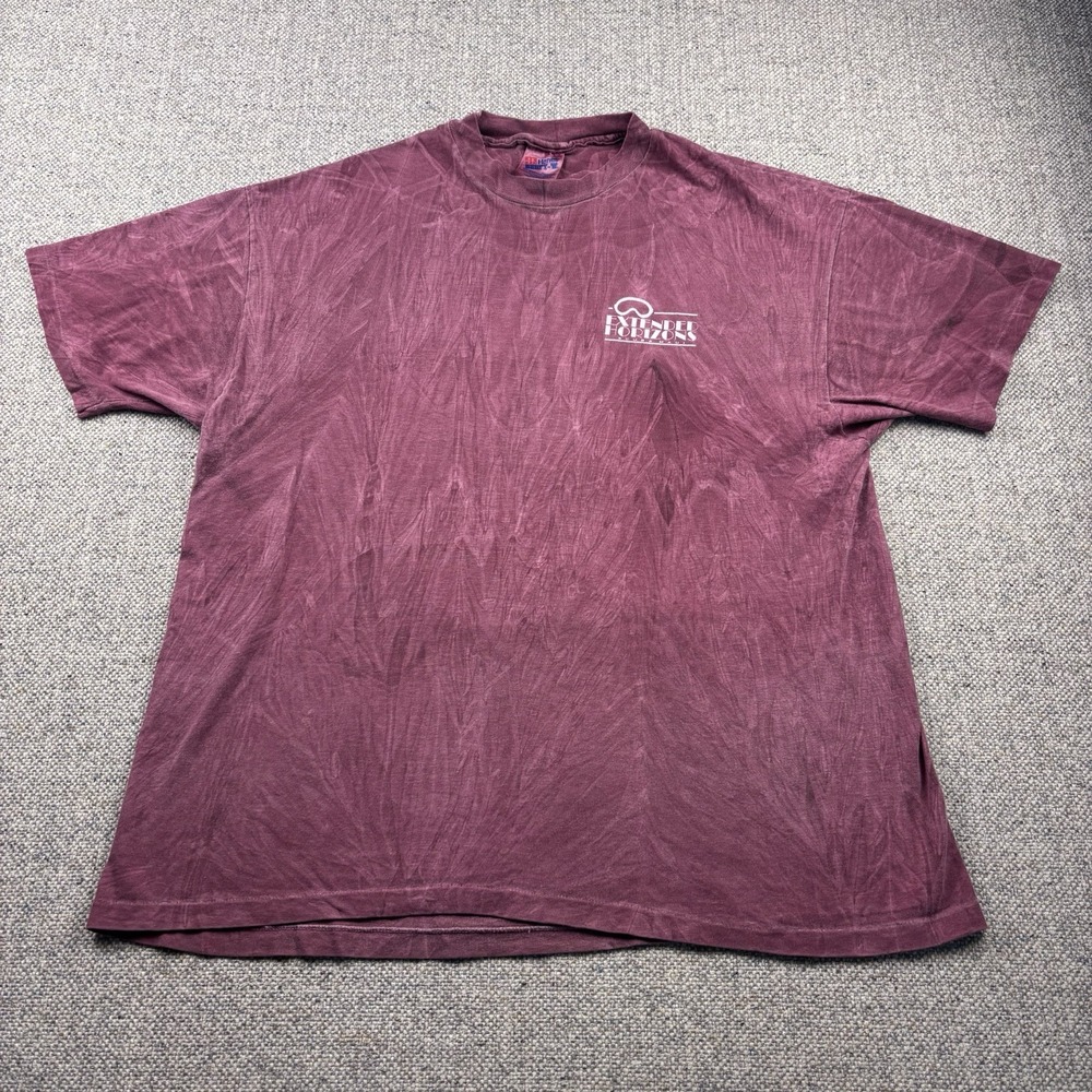 VTG 1991 Extended Horizons Scuba Maui Hawaii T Shirt XL Maroon Acid Wash 90s